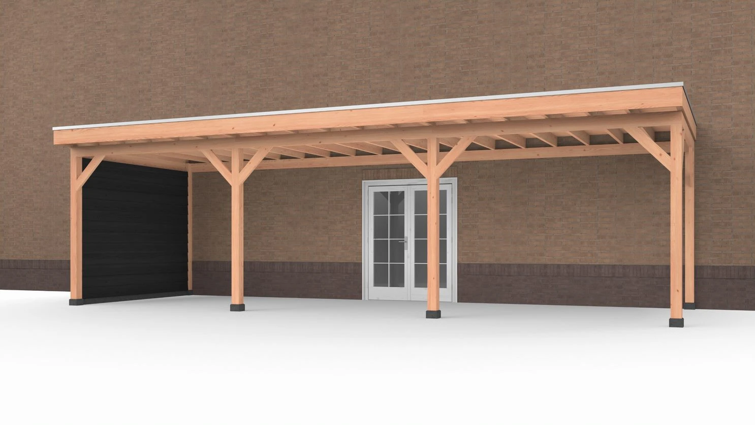 Douglas Buitenverblijf aan huis, 900 x 300, met zijwand Zwart, Westwood - Afbeelding 2